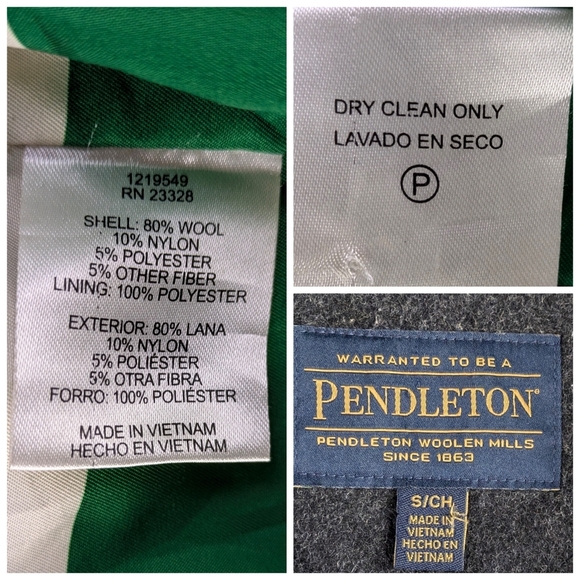 Pendleton Cascade Wool Blend Water-Resistant Hudson Bay Lined Coat Small   F250 - Picture 10 of 10